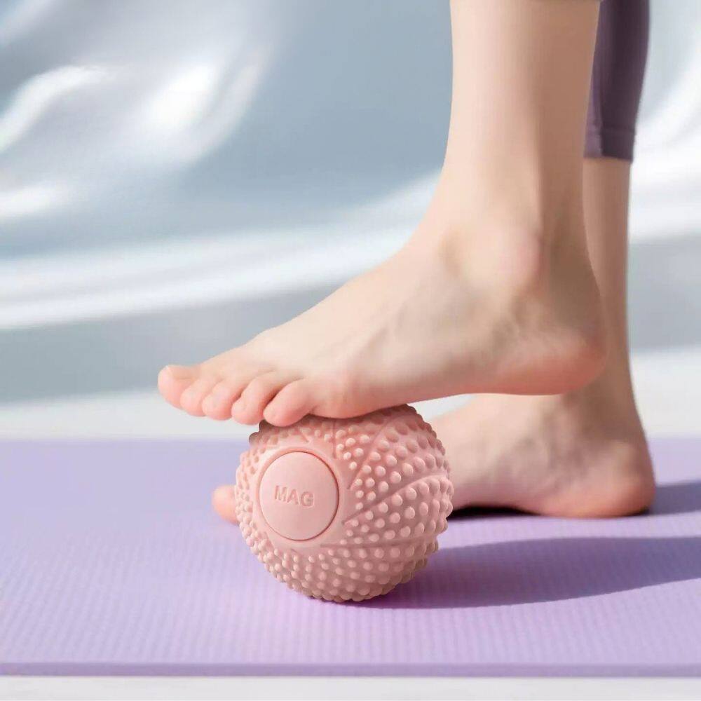 Alt View 1. MassaMax - MassaMAX 2.7-in. Textured Silicone Deep Tissue Massage Ball for Feet and Full-Body Muscle Relaxation,Purple - Blue.