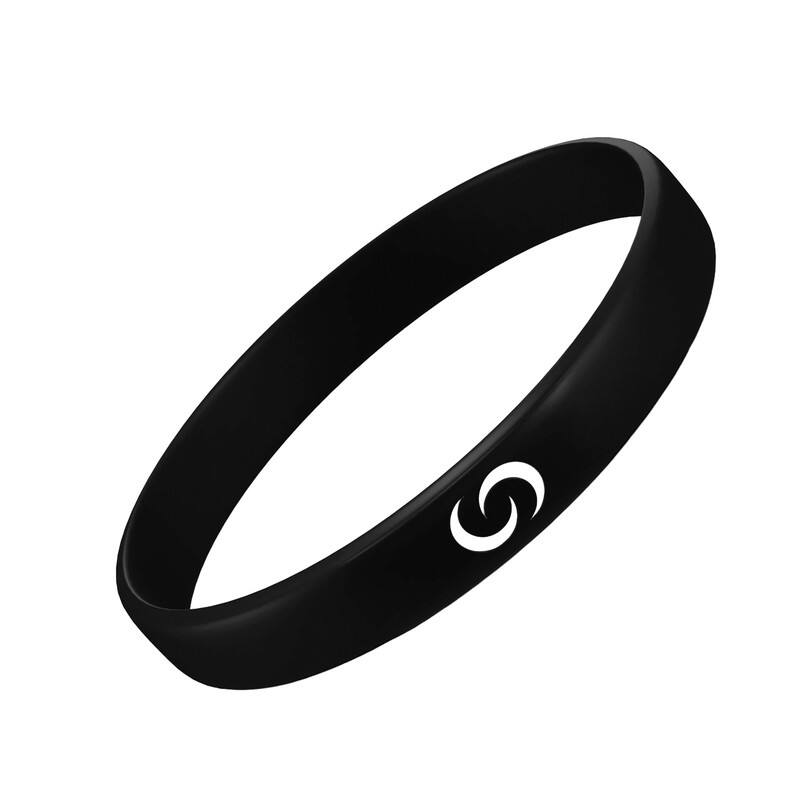 Front. Contact Co. - Smart Silicone NFC Wristband, Sleek Durable Smart Band with Instant App-Free Sharing for Tech Enthusiasts and More - Black.