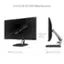 The text on the image states that the monitor is a 24-inch Full HD (1920x1080p) resolution with a size of 8 inches (23.8 cm) in height and 16.8 inches (53.9 cm) in width. The monitor also has a height of 42.6 cm (16.8 in) and a width of 28.6 cm (11.3 in).