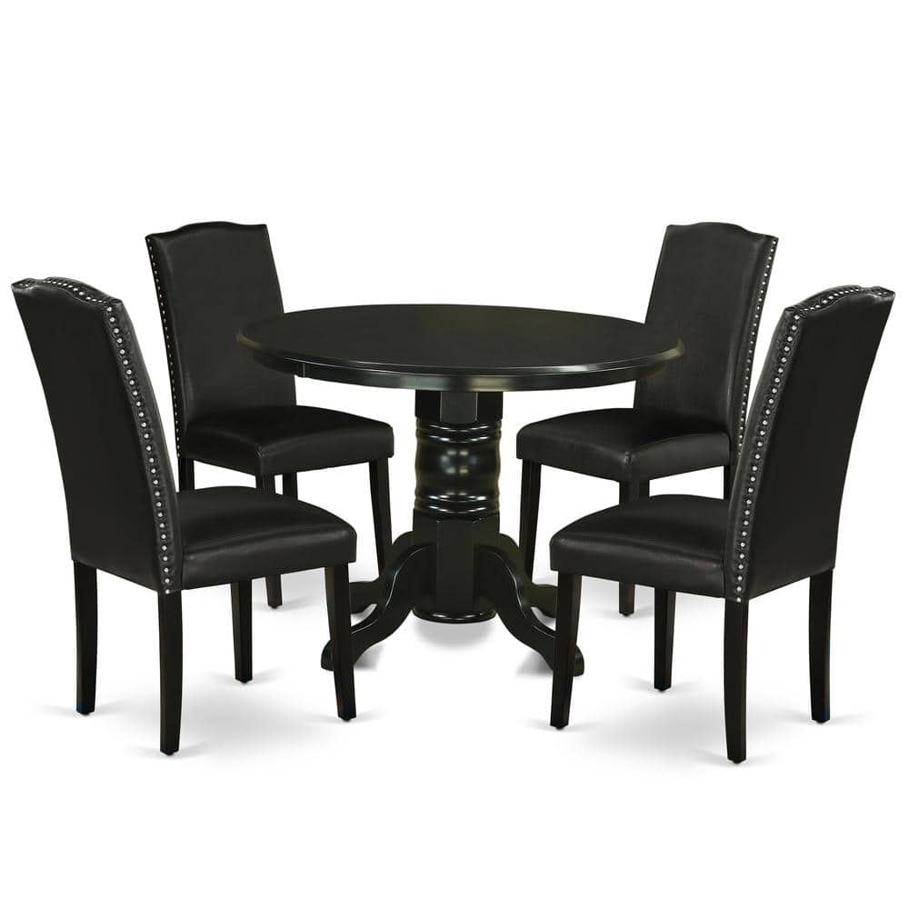 East West Furniture - Dining Room Set Black - Brown price history on PriceWatchPro