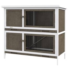 Pawhut - Wooden Bunny Hutch with Ramp