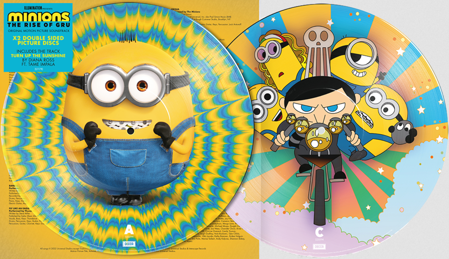 Minions: the Rise of Gru soundtrack, All the songs in the animation