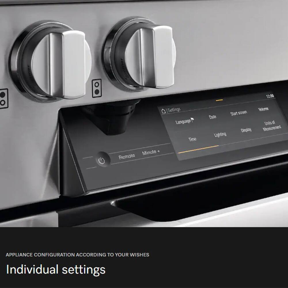 Sure, here is the corrected and grouped text:

---

**O simmer Settings**

- Language
- Time
- Volume
- Start screen
- Date
- Units of Display
- Measurement
- Lighting
- Minute +
- Remote

**APPLIANCE CONFIGURATION ACCORDING TO YOUR WISHES**

**Individual settings**

---

**Settings**

- Language
- Date
- Start screen
- Volume
- Units of Measurement
- Time
- Lighting
- Display
- Minute +
- Remote

---

**APPLIANCE CONFIGURATION ACCORDING TO YOUR WISHES**

**Individual settings**