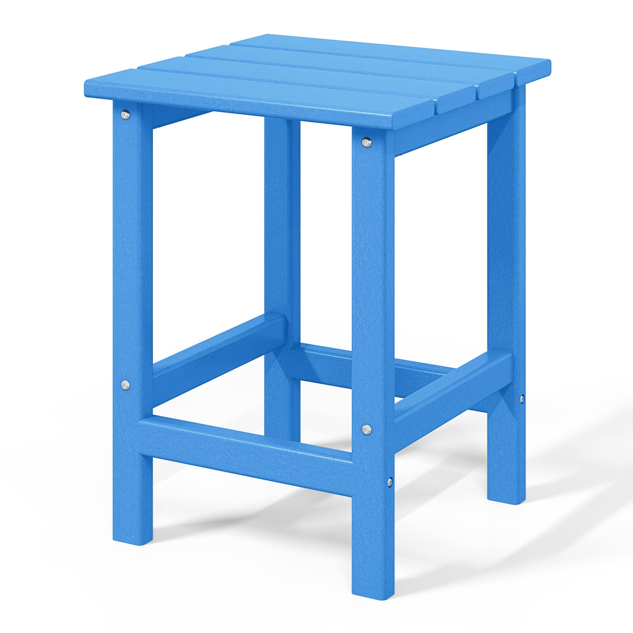 Alt View 1. WestinTrends - WestinTrends Malibu 14" square outdoor Side table for Adirondack chair - Pacific Blue.