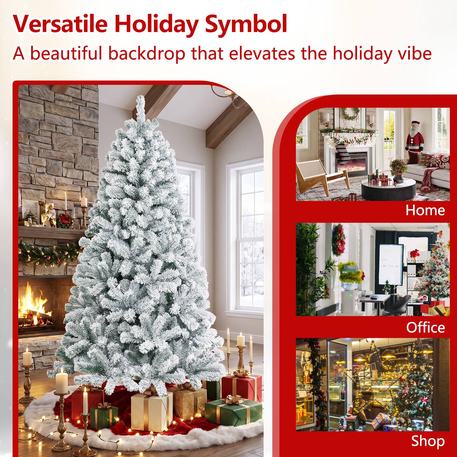 Versatile Holiday Symbol  
A beautiful backdrop that elevates the holiday vibe  

Home  
Office  
Shop