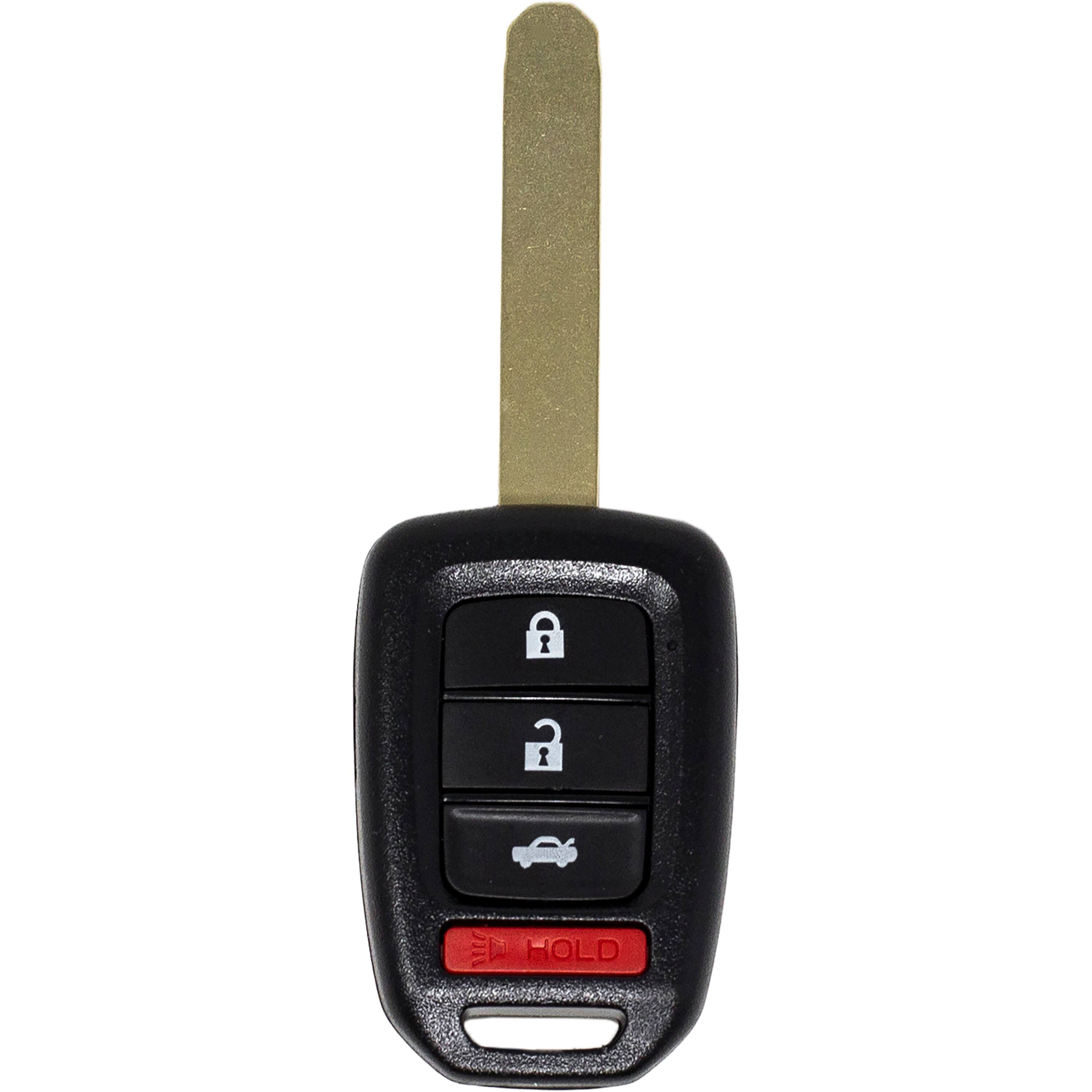 Back. Car Keys Express - Car Keys Express Honda Simple Key - 4 Button Remote and Key Combo with Trunk and programming device - Black.