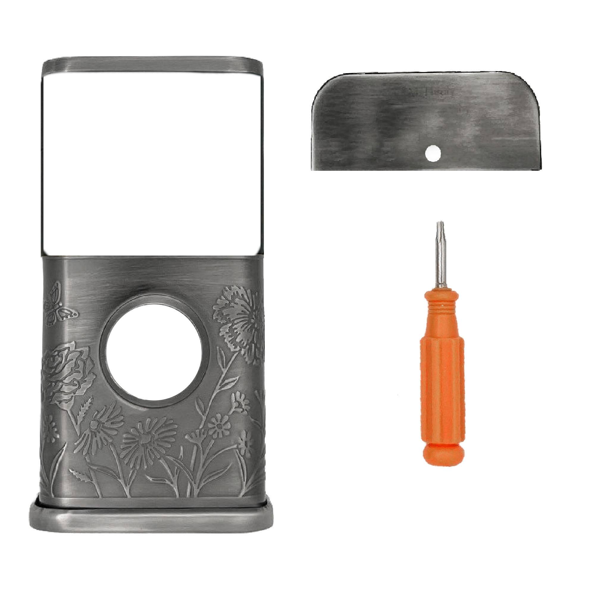 Back. Michael Healy - Garden Video Doorbell Cover (Ring 3, 3 Plus, 4, Battery Plus and Battery Pro) - Antique Pewter.