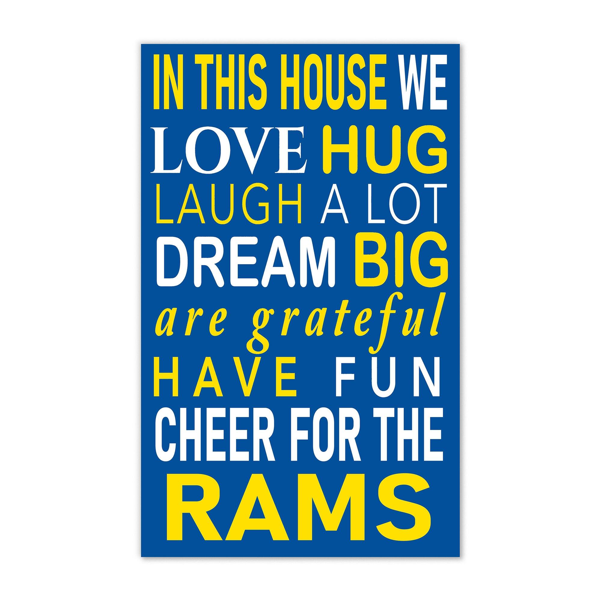 Los Angeles Rams 11" x 19" Briteline In This House Sign