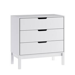 Flash Furniture - Dallas Wooden 3-Drawer Dresser for Bedroom, Chest of Drawers for Kids - White