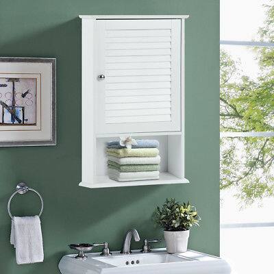 Alt View 5. Gymax - Gymax 27.5'' H Wall Cabinet Hanging Bathroom Storage Cabinet Adjustable Shelf - white.
