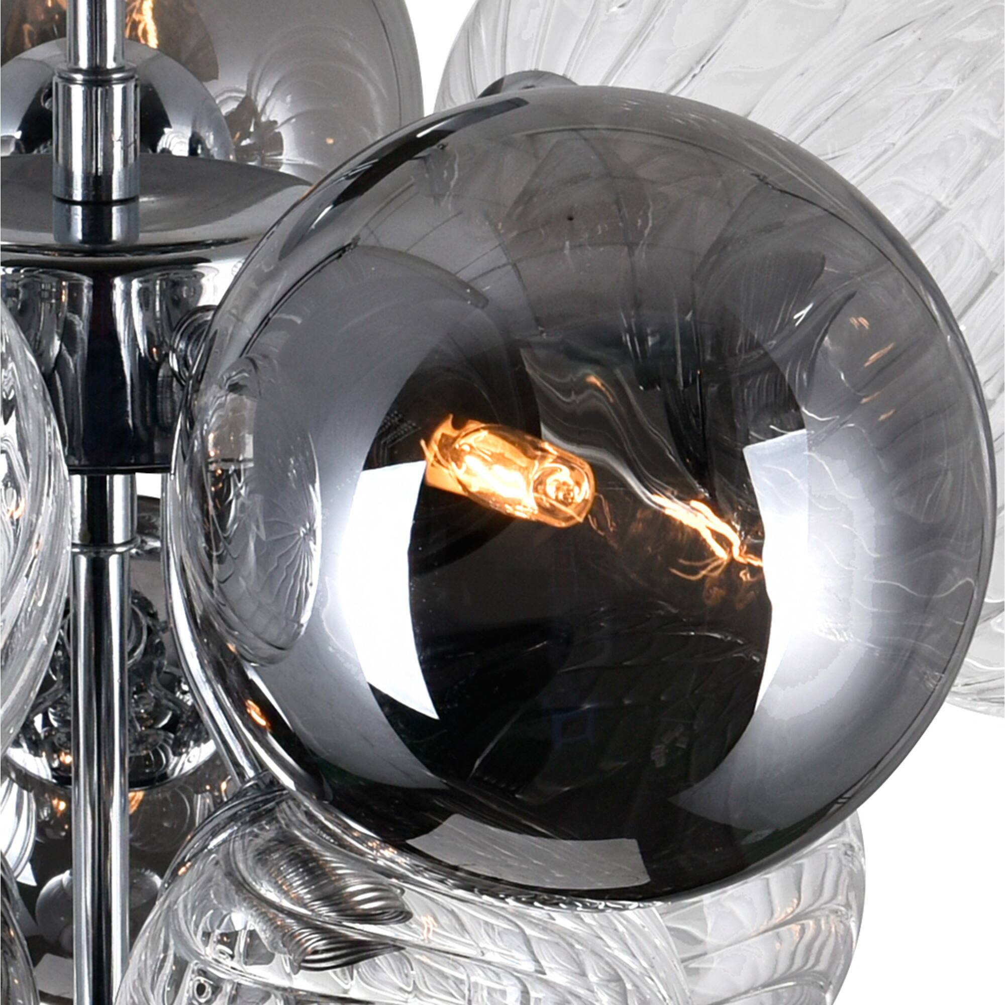 Alt View 1. CWI Lighting - Pallocino 6 Light Flush Mount With Chrome Finish - Chrome.