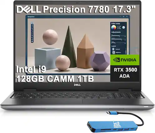 DELL Precision 7780 17.3" SmartArt
Intel i9 128GB CAMM 1TB
NVIDIA RTX 3500 ADA
ist computers