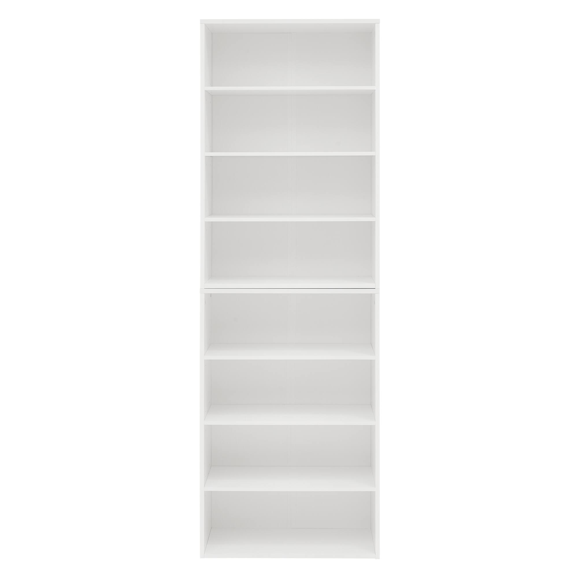 Alt View 8. Tiramisubest - 8-Tier Multi-functional Storage Bookcase with Adjustable Shelf,can be disassembled into two 4-Tier Bookcases,White - White.