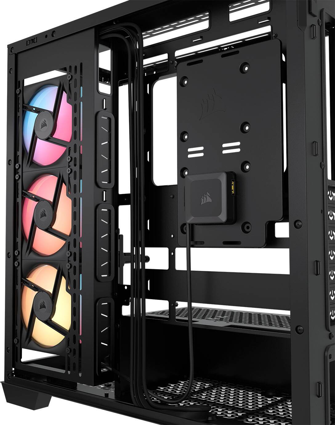 Alt View 16. CORSAIR - 3500X LX-R RGB iCUE LINK Mid-Tower PC Case - Black.