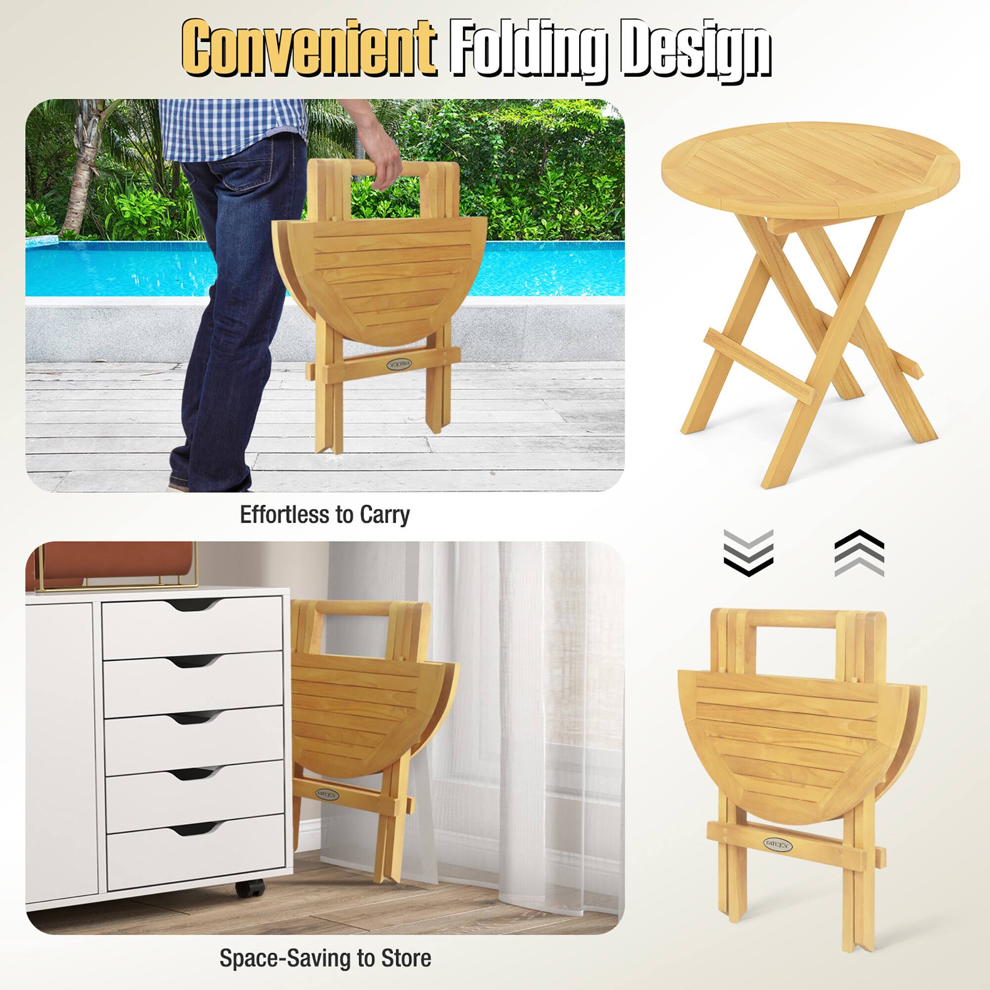 Convenient Folding Design

Effortless to Carry

Space-Saving to Store