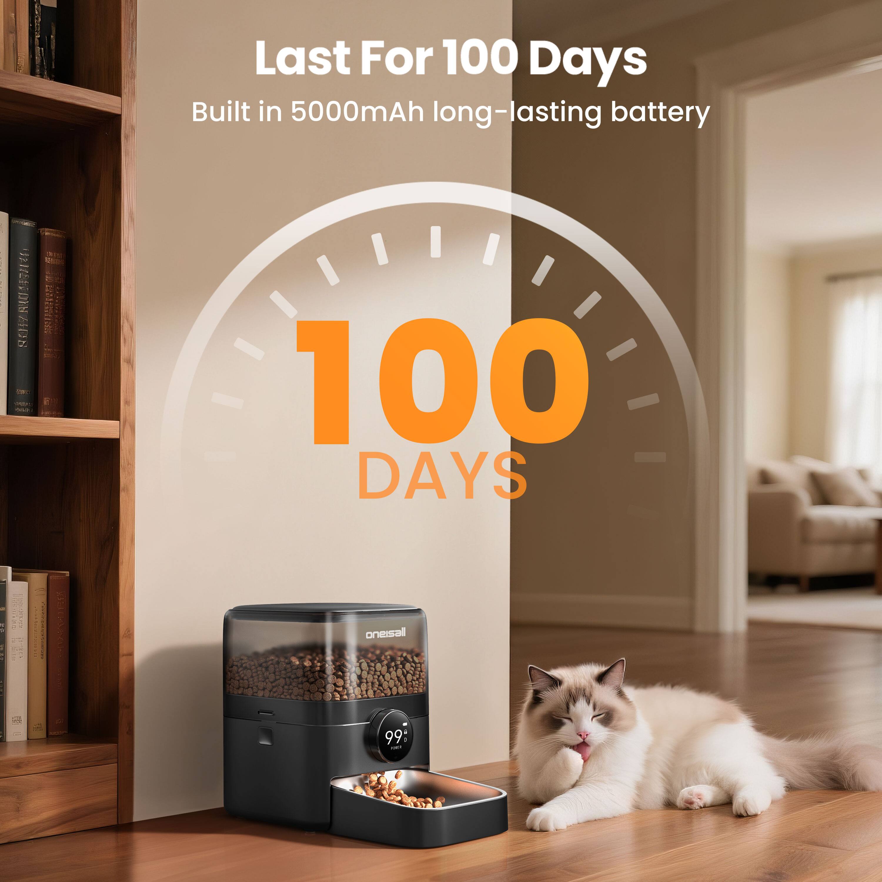 Last For 100 Days  
Built in 5000mAh long-lasting battery