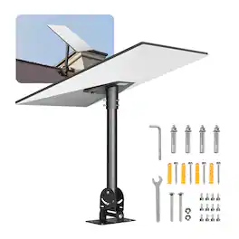 VEVOR - Starlink Gen 3 Roof Mount, 30-150° Adjustable Angle Mounting Roof Pole Adapter, Heavy-Duty Steel Starlink Standard Gen 3 - Black