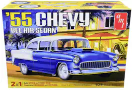 PopMarket - AMT 1955 Chevy Bel Air Sedan 2T 1/25 Scale Model Kit - COLLECTIBLES - Multicolor