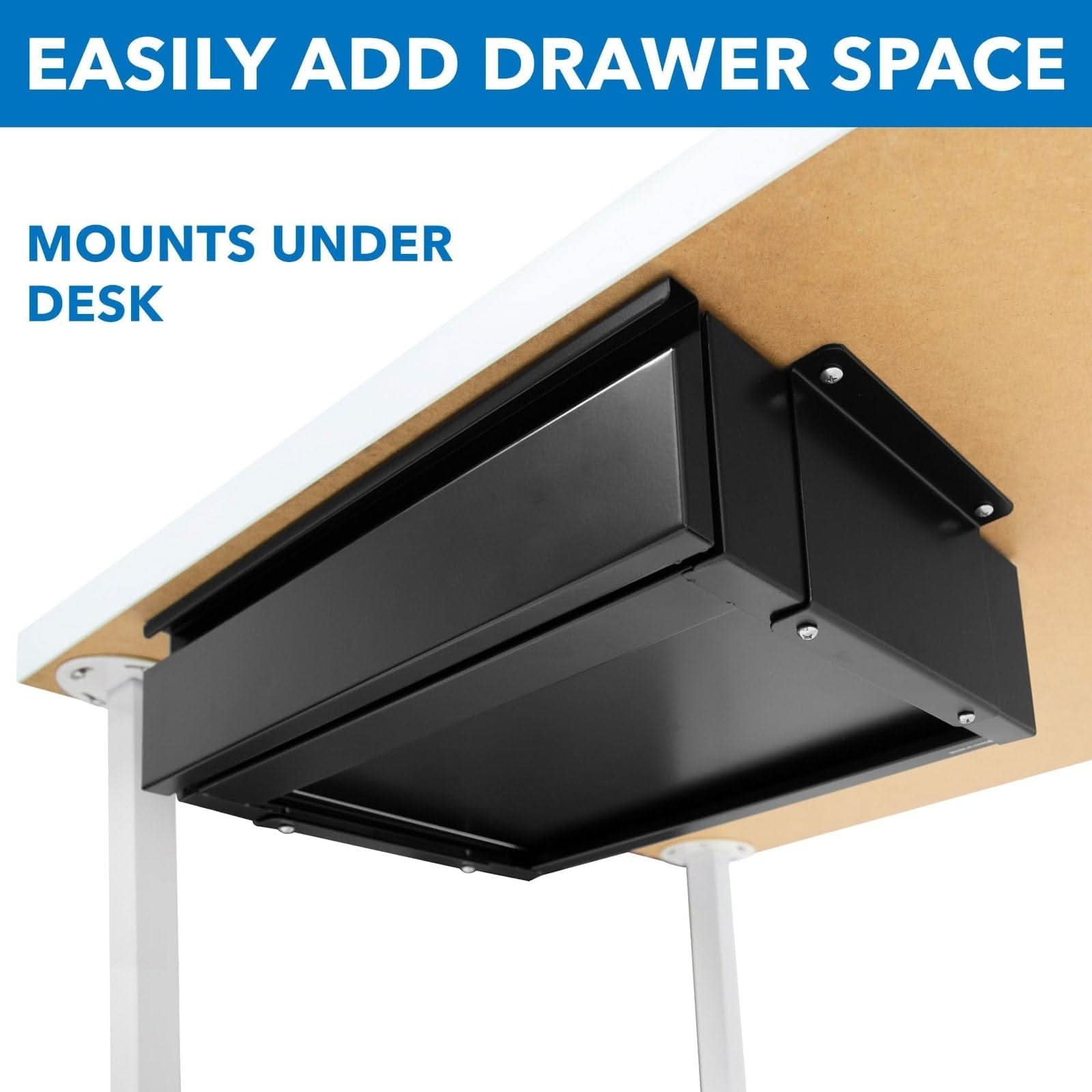 EASILY ADD DRAWER SPACE

MOUNTS UNDER DESK