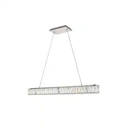 Elegant Lighting - Monroe Integrated LED chip light Chandelier Clear Royal Cut Crystal - Chrome