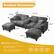 Product Dimension
- 57.8"
- 117.3"
- 23.6"
- 46.4"
- 18.8"
- 29.9"
- 3.9"
- 18.1"
- 22"
- 47.2"
- 35.4"
- 18.1"
Package Includes:
- The couches set ships in 4 boxes and may arrive separately.
- Caution: Heavy packages. Two-person lift required, Assembly needed.
You will receive 4 boxes!