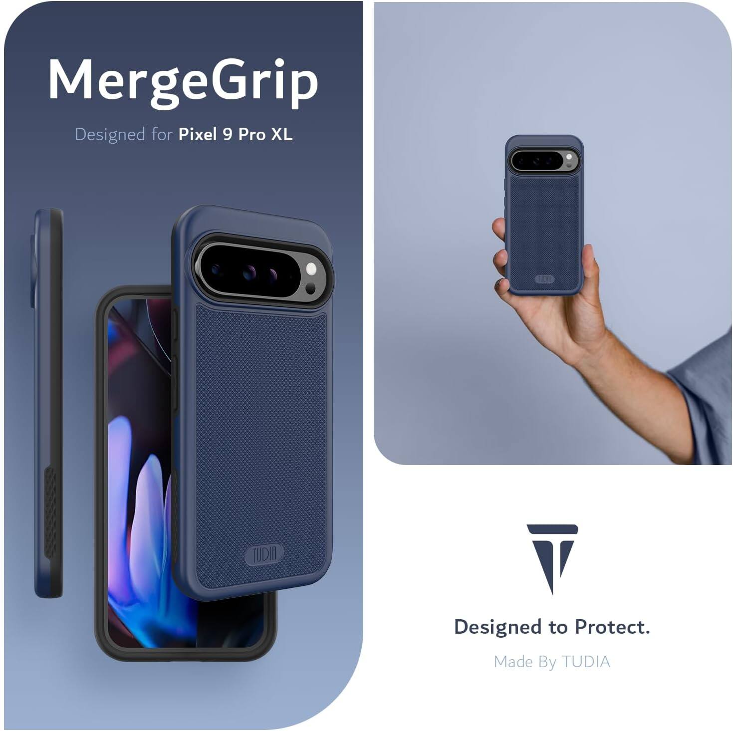 MergeGrip  
Designed for Pixel 9 Pro XL  

Designed to Protect.  
Made By TUDIA