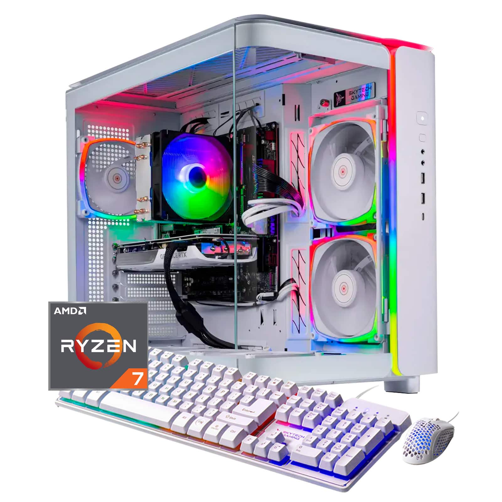 Skytech Gaming KING95 Gaming PC AMD Ryzen 7 7700 16GB Memory NVIDIA ...