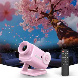 Rossetta - 4-in-1 HD 3D Galaxy Projector with 60 Scenes, 12 Themes, Bluetooth Speaker & Night Light - Light Pink - Available in various colors