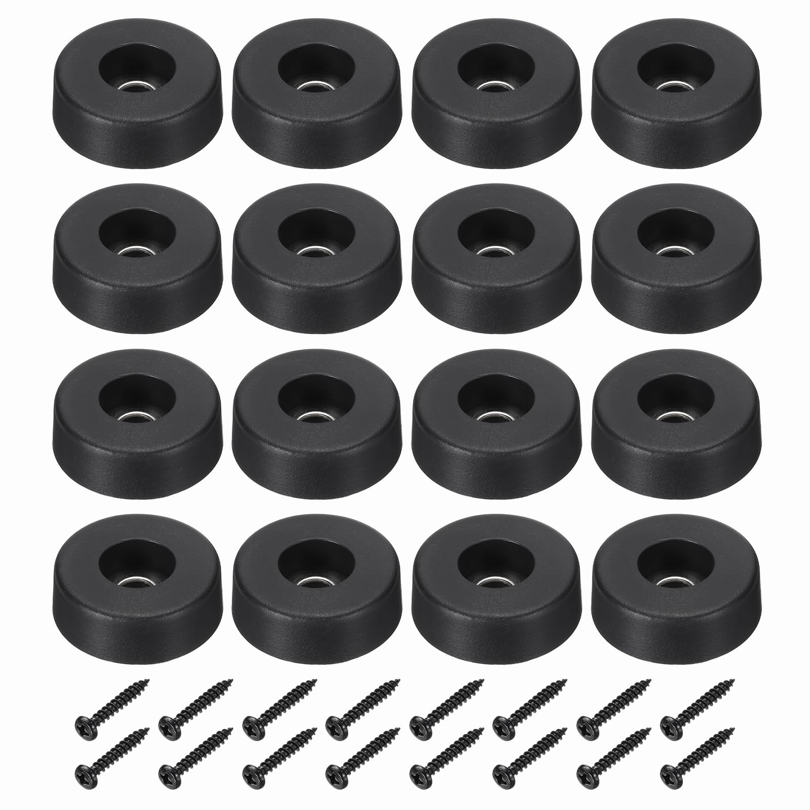 "Unique Bargains - Rubber Speaker Isolation Feet, 1.18""x0.39"" Anti-Vibration Pad with Screw for Electronic Speaker 16pcs - Black" price history on PriceWatchPro