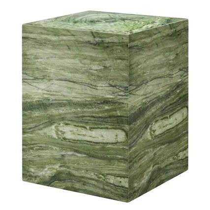 Front. Outdoor Escape - Concrete outdoor side table with modern design and versatile use - Green.