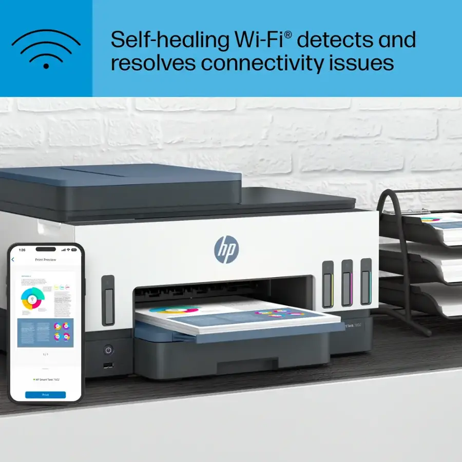 Self-healing Wi-Fi detects and resolves connectivity issues.