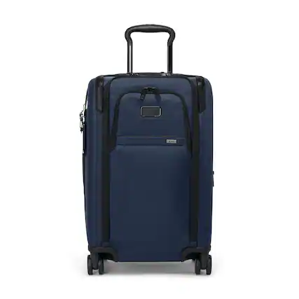Front. TUMI - Alpha Dual Access 22" Expandable Spinner Carry-On Suitcase - Navy.