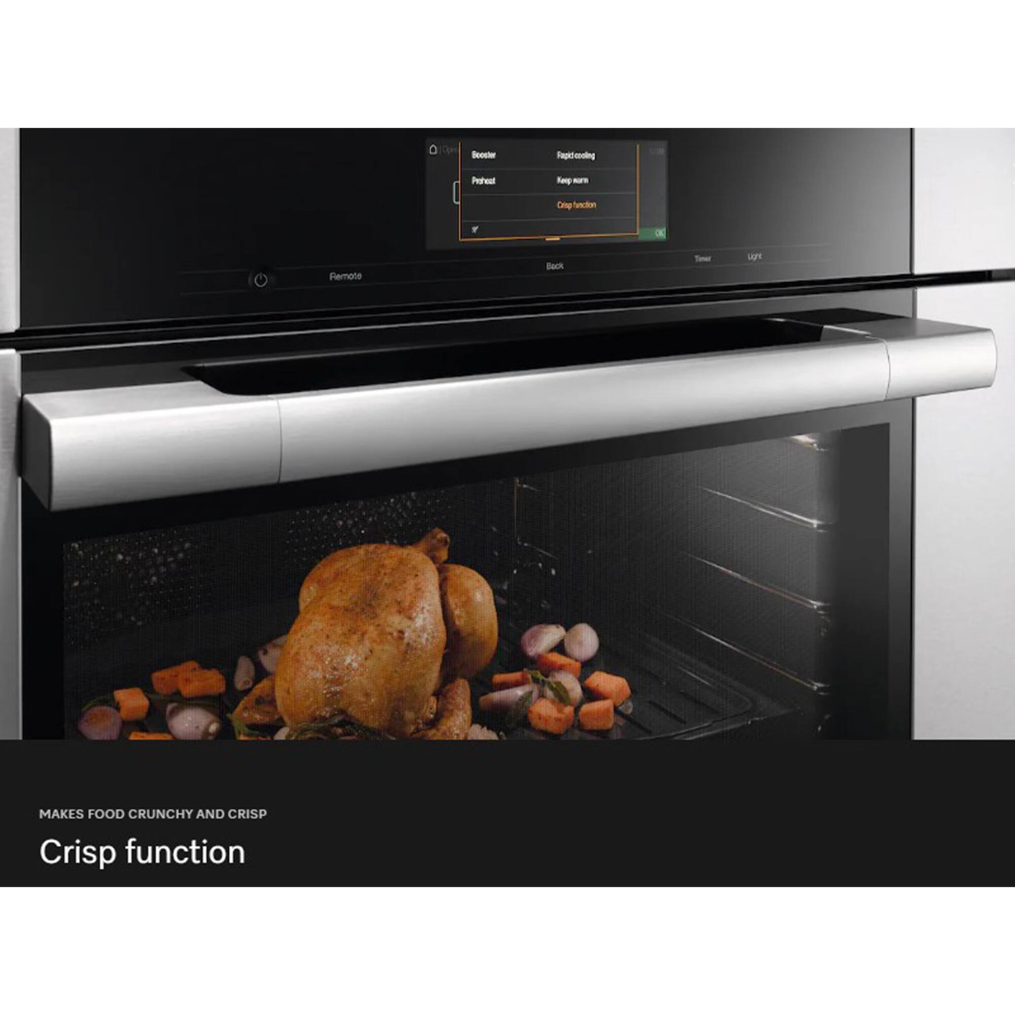 Con Beode Rapkcienoling Peofucl Tanp s Cmp fanction DE Remote Back - LU MAKES FOOD CRUNCHY AND CRISP  
Crisp function