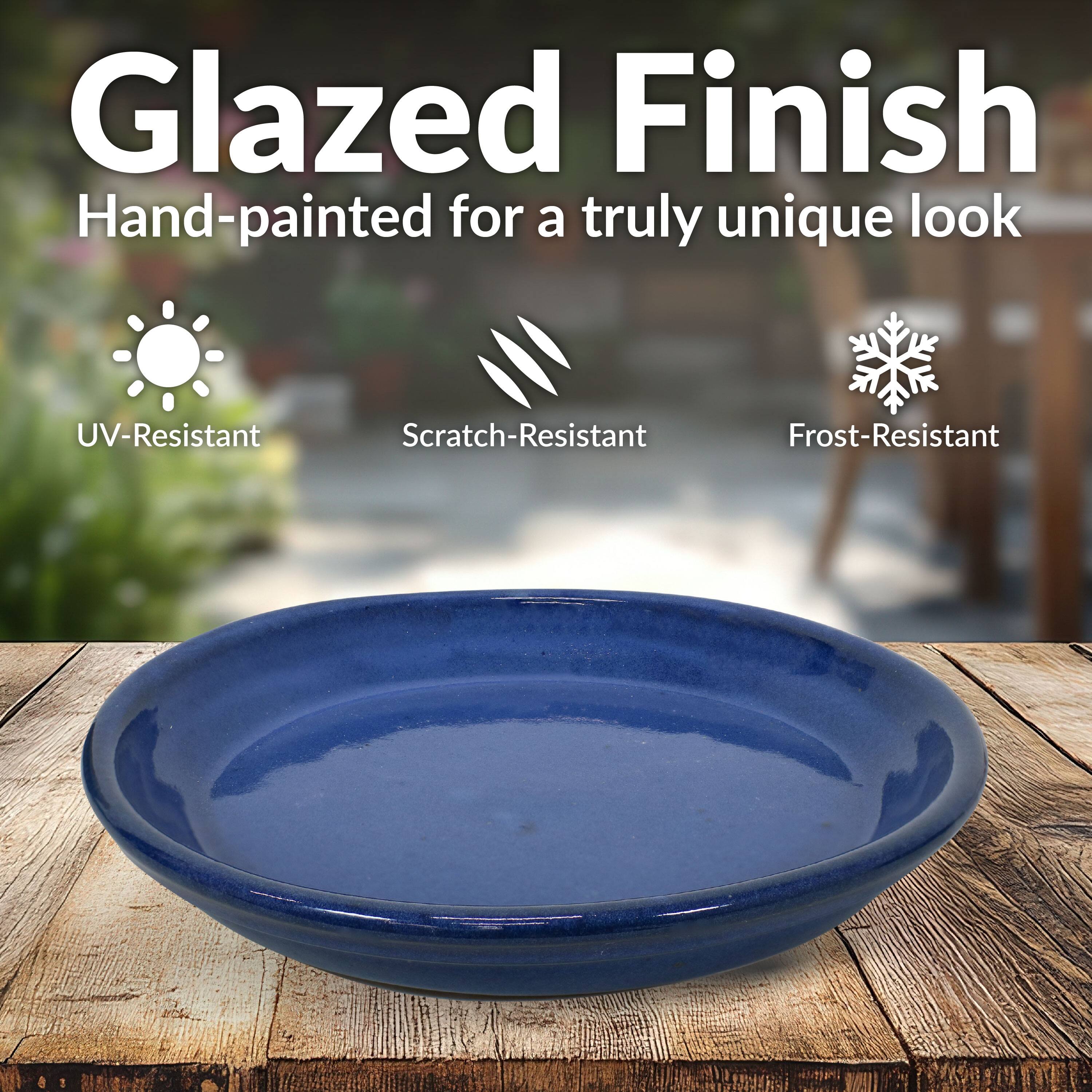 Glazed Finish  
Hand-painted for a truly unique look  

- UV-Resistant  
- Scratch-Resistant  
- Frost-Resistant