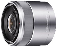 Sony - 30mm f/3.5 Macro Lens for Most NEX Compact System Cameras - Silver - Front_Zoom