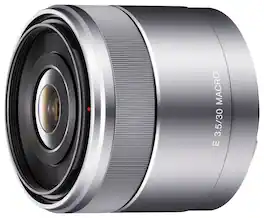 Sony - 30mm f/3.5 Macro Lens for Most NEX Compact System Cameras - Silver