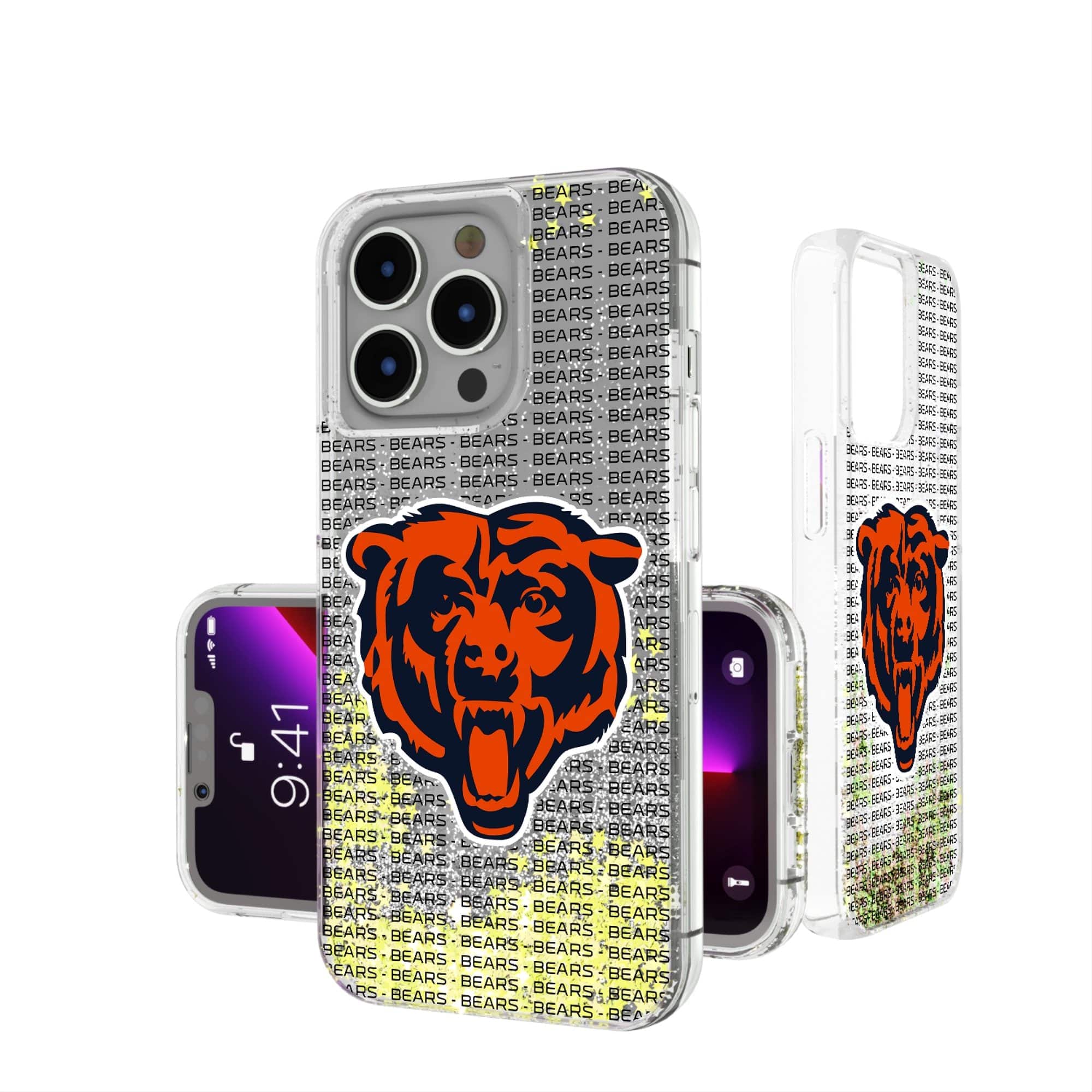 Keyscaper - NFL - Chicago Bears iPhone Text Backdrop Design Glitter Case - 15 - Multicolor price history on PriceWatchPro