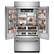 Angle. KitchenAid - 24.2 Cu. Ft. Built-In French Door Bottom Mount Refrigerator - Stainless Steel with PrintShield Finish.