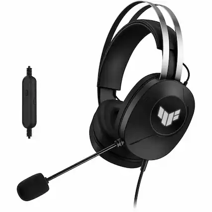 Front. ASUS - Asus TUF Gaming H1 Gen II Gaming Headset - Stereo - USB Type A - Wired - 20 Hz to 20 kHz - Over-the-head - Binaural - Black.
