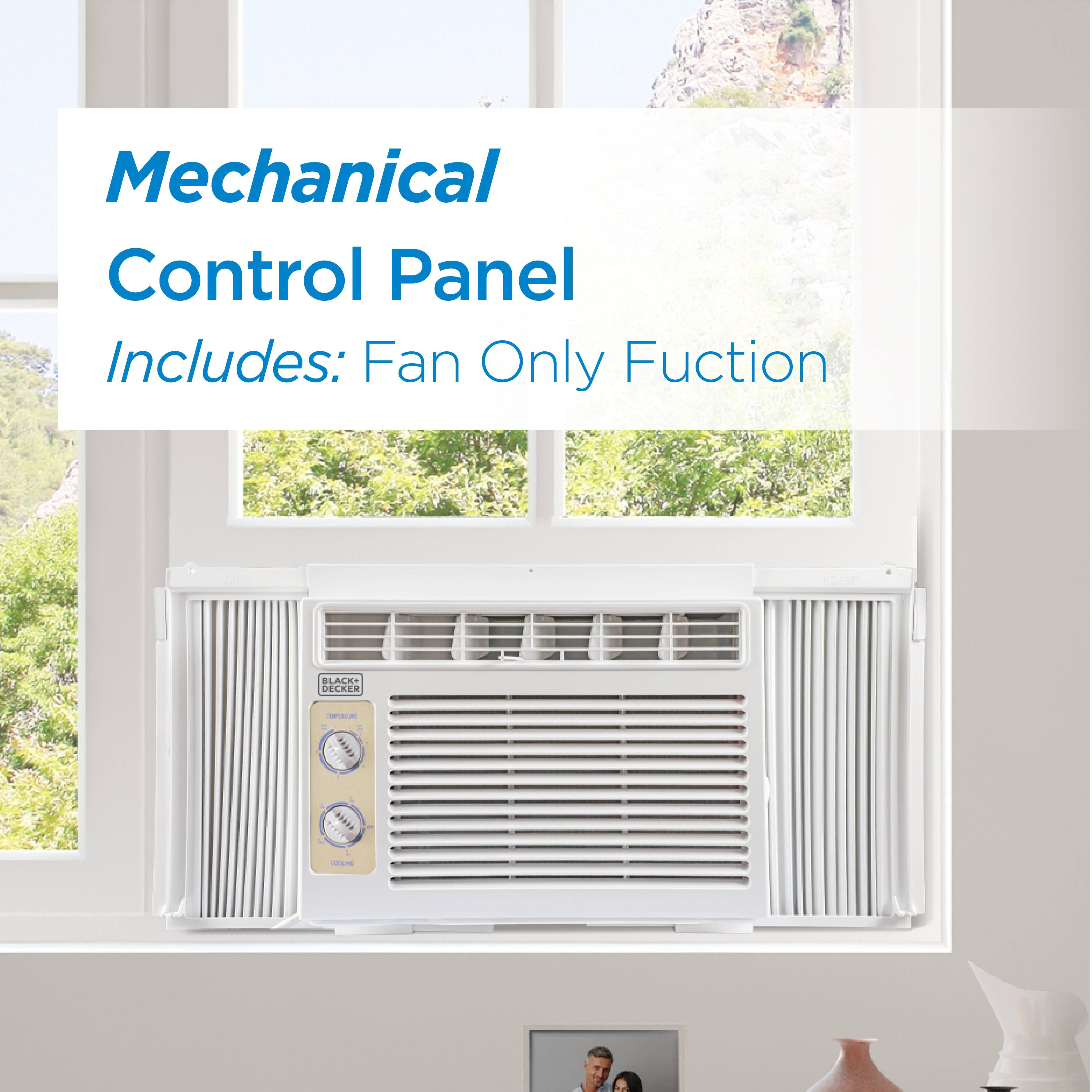 Mechanical Control Panel Includes: Fan Only Function. L BLACK+DECKER - - 4 ) a.... ) -