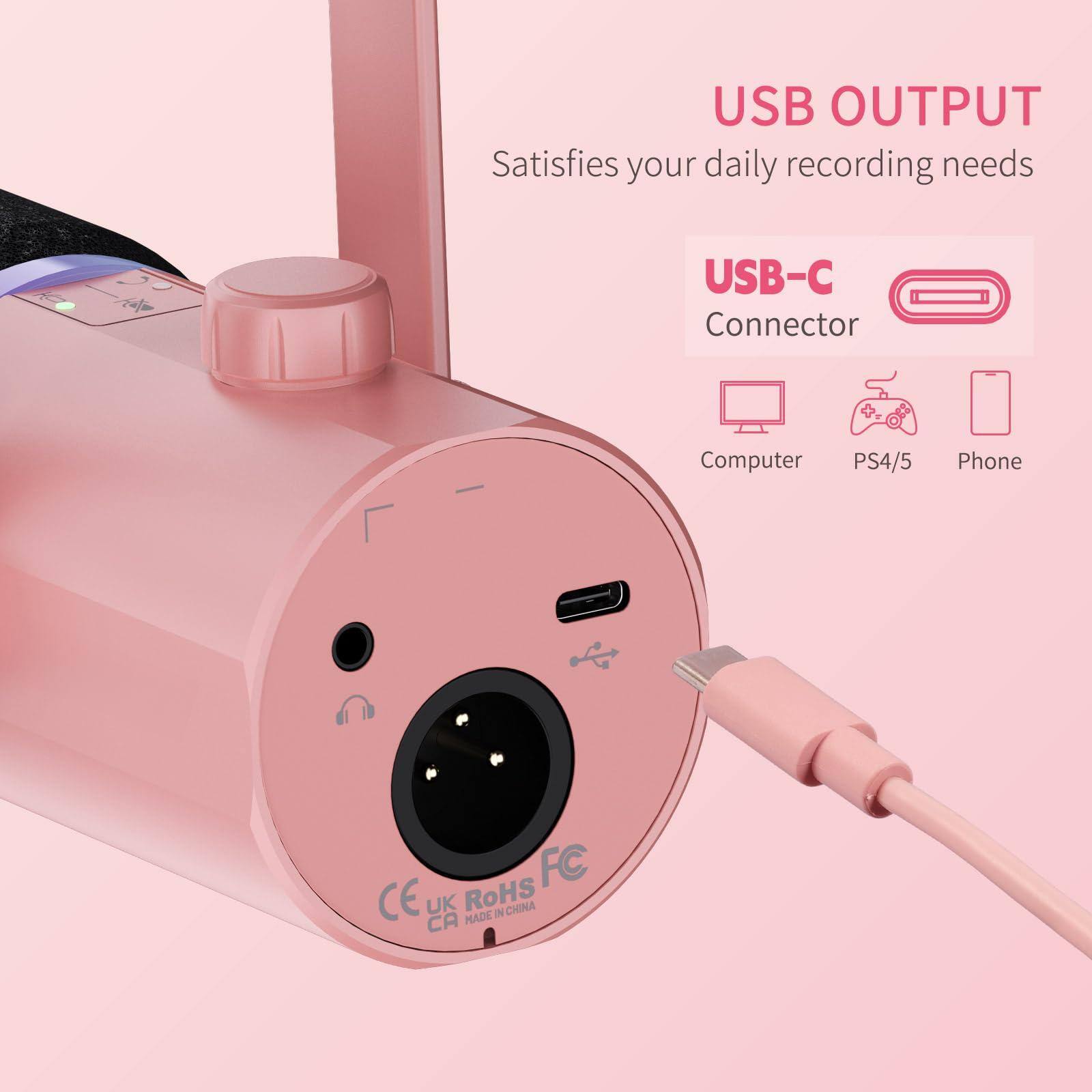 USB OUTPUT  
Satisfies your daily recording needs  

USB-C Connector  
Computer PS4/5 Phone  

FC CE UK RoHS  
MADE IN CHINA