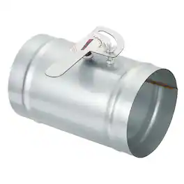 Unique Bargains - 5 Inch HVAC Duct Damper, 2pcs Manual Volume Backdraft Damper Metal Adjustment Airflow Ducting Control Valve - Silver
