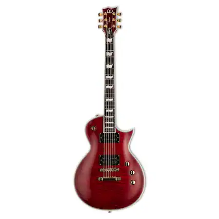 Front. ESP - ESP LTD EC-1000T CTM Electric Guitar - See-thru Black Cherry.