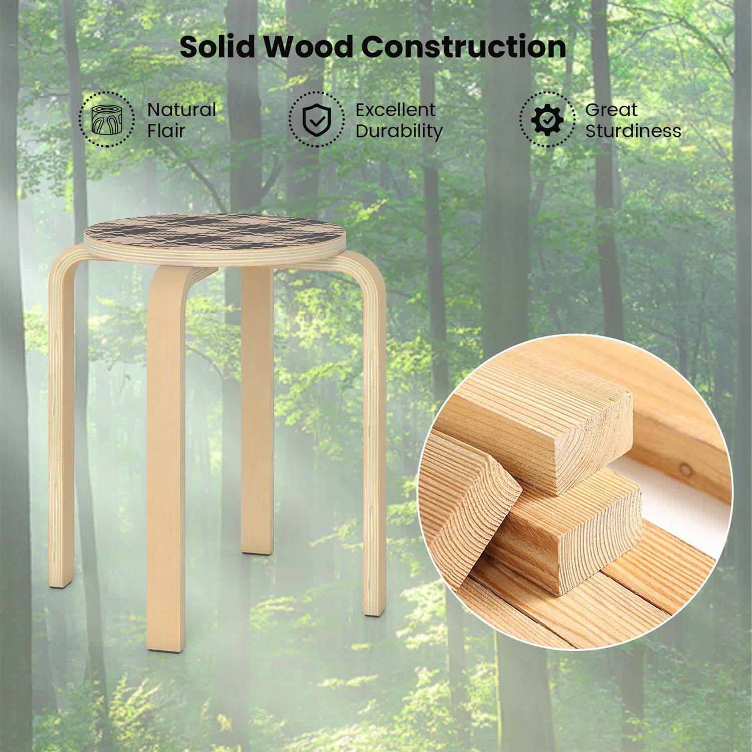 Solid Wood Construction  
Natural Flair  
Excellent Durability  
Great Sturdiness