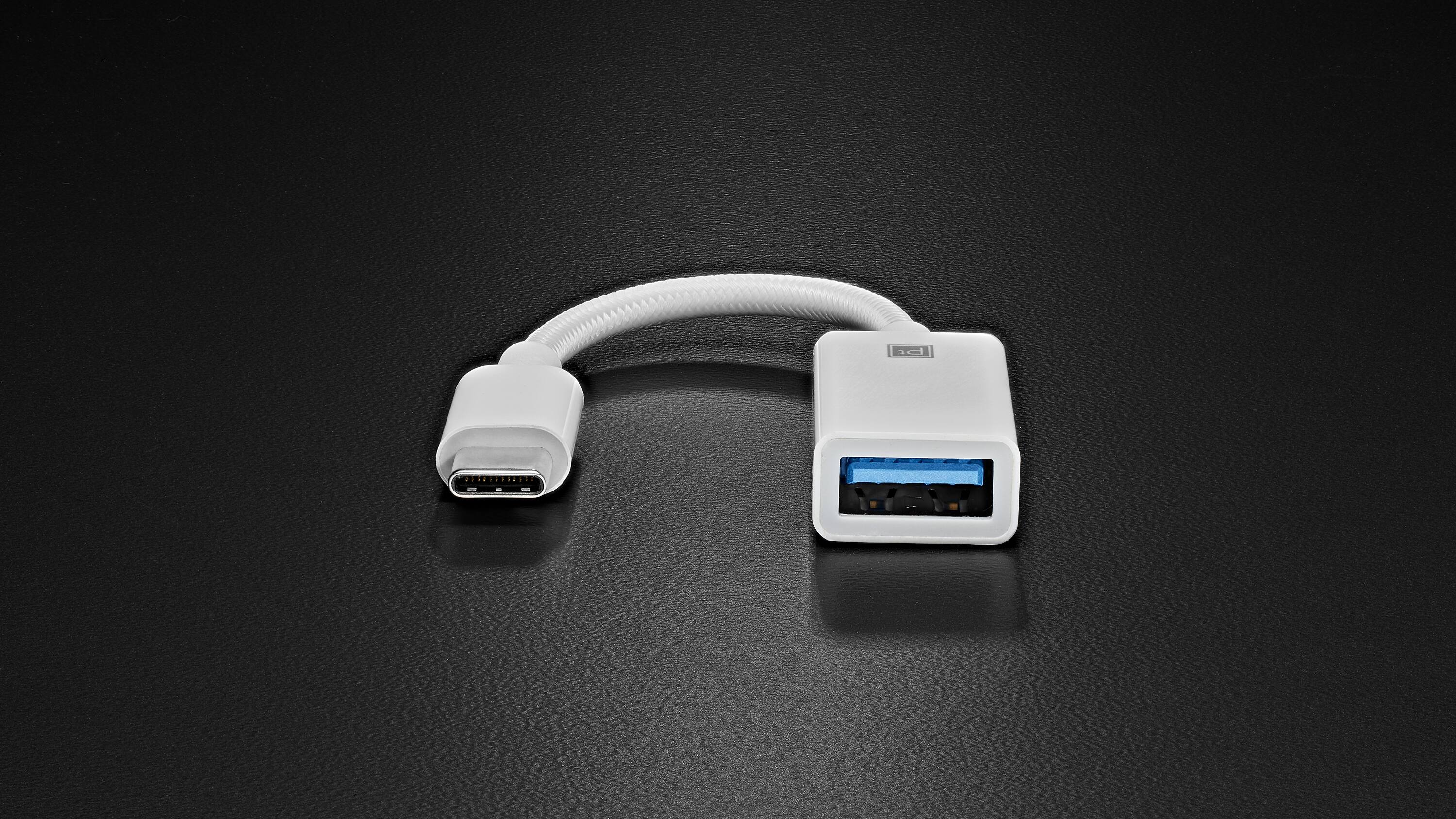 Alt View 14. Platinum™ - USB-C to USB Adapter - White.