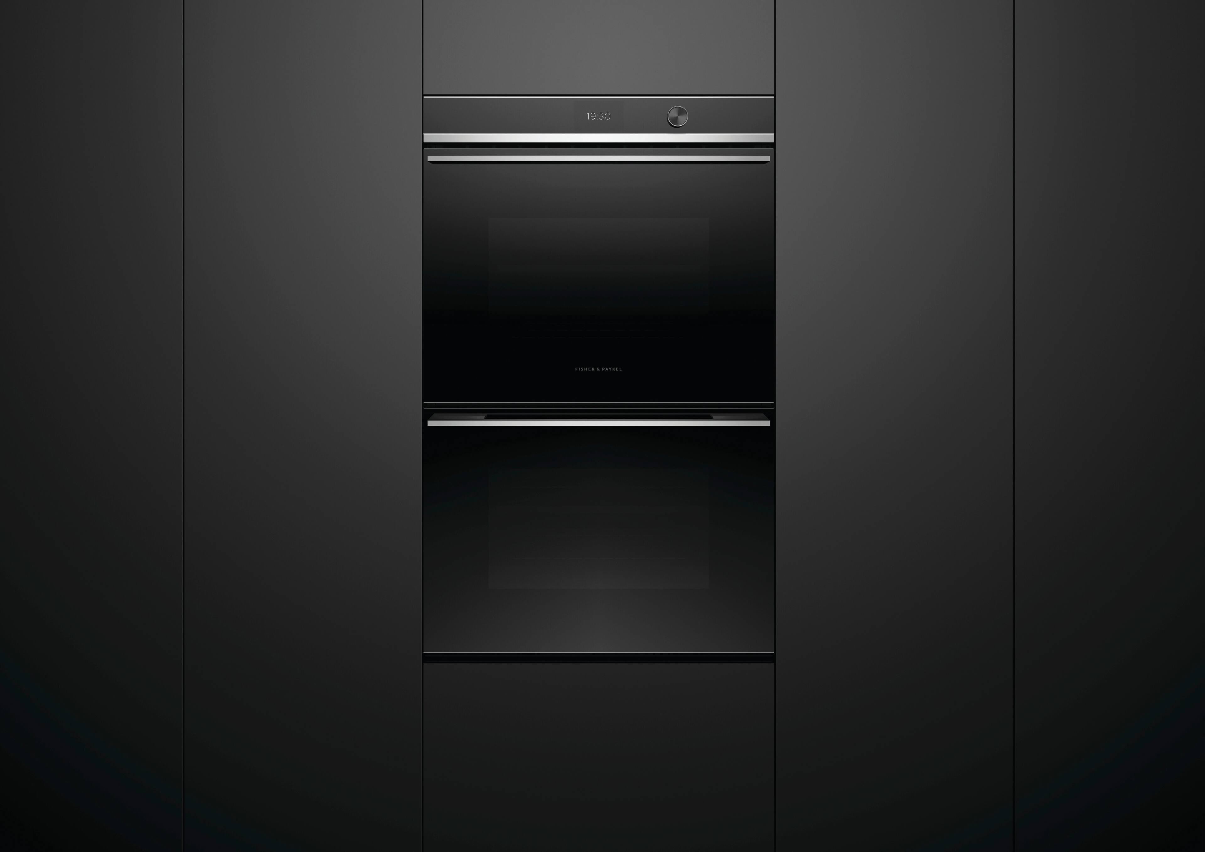 Alt View 11. Fisher & Paykel - 30-in Built-In Electric Convection Double Wall Oven - Stainless Steel.