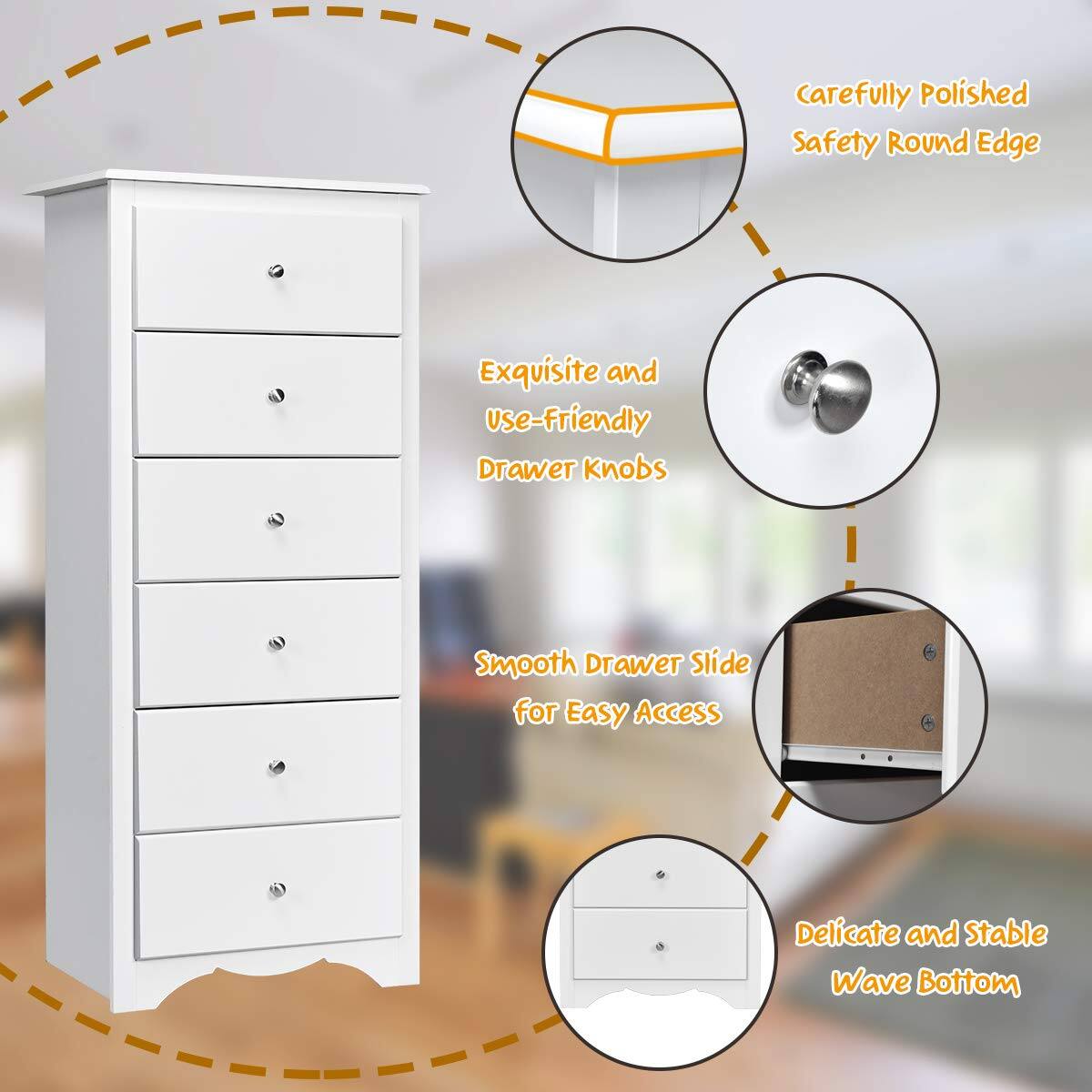 Carefully Polished Safety Round Edge, Exquisite and Use-friendly Drawer Knobs, Smooth Drawer Slide for Easy Access, Delicate and Stable Wave Bottom
