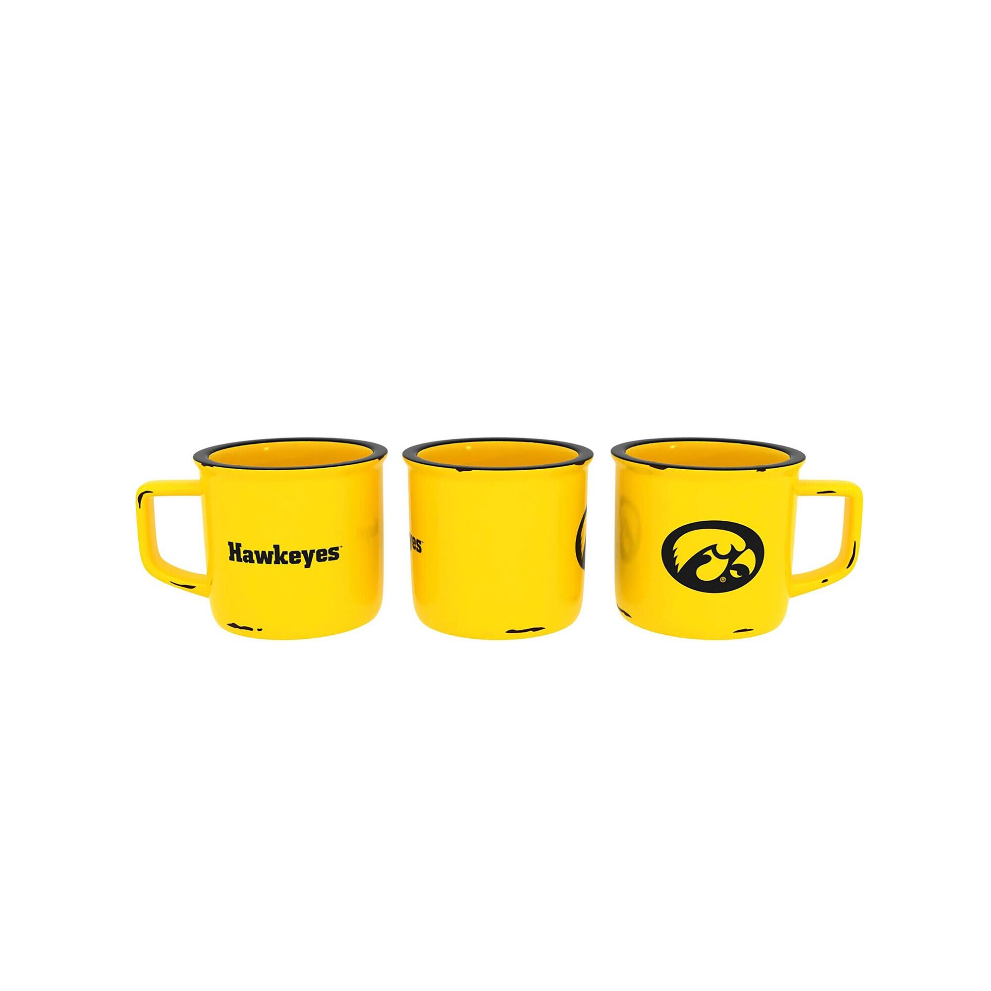 Alt View 1. Evergreen Enterprises - Iowa Hawkeyes 14oz. Ceramic Camp Cup with Gift Box - Multicolor.
