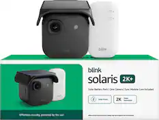 blink solaris 2K+ Solar Battery Pack One Camera Sync Module Core Included
blink Solar Power Video 2K Resolution
Effortless security, powered by the sun
Ability to recharge varies based on device settings, usage and sun exposure in the area of placement.