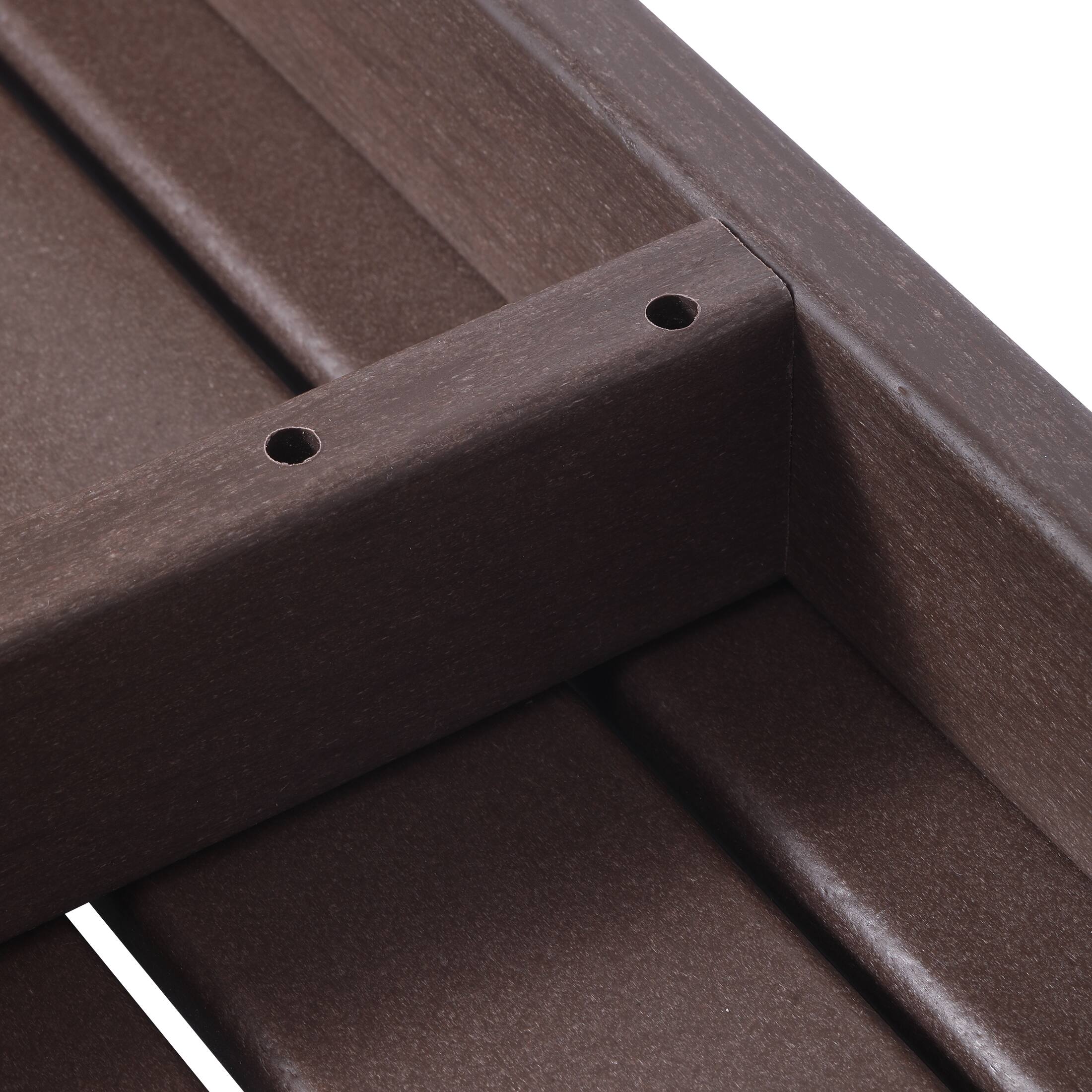 Alt View 5. WestinTrends - WestinTrends Malibu 35" length outdoor Coffee table for Adirondack chair - Dark Brown.